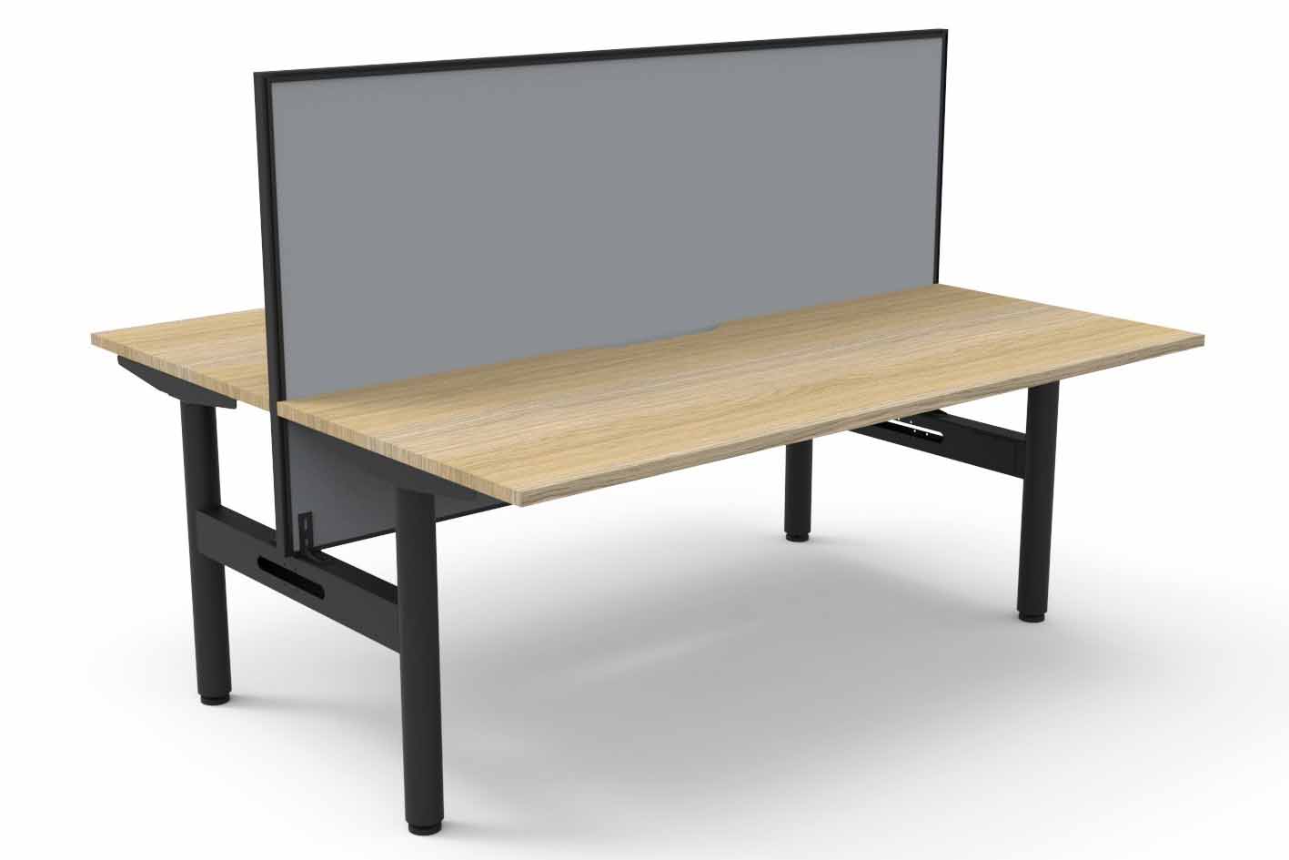 Halo Static 2 Person Double Sided Workstation - with Screen